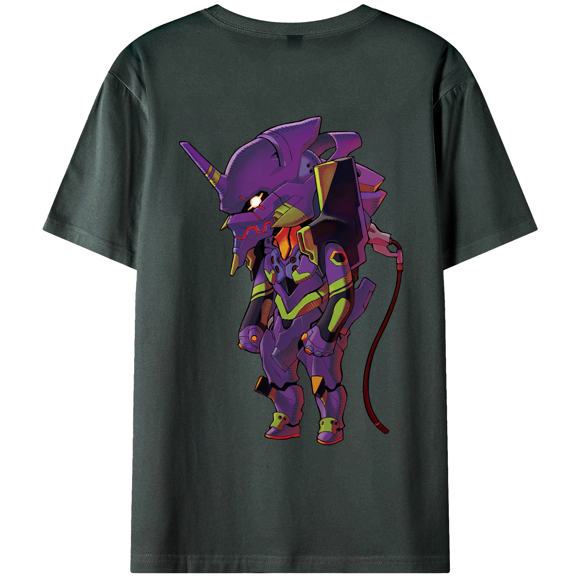 （画像用） EVA 新世紀エヴァンゲリオン 綿100％ メンズ半袖Tシャツ（バックプリント） 通気性